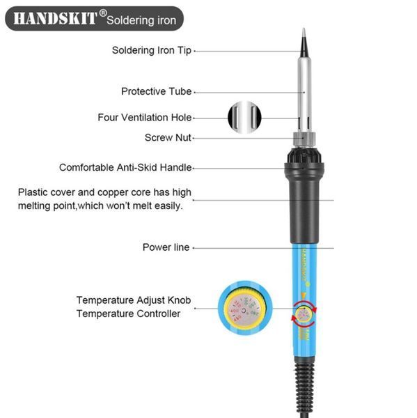 Паяльний набір HandSkit PRO 60Вт з терморегуляцією та кейсом фото