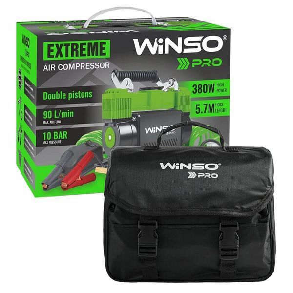 Компресор автомобільний двоциліндровий Winso Pro Extreme 137000, 90 л/хв, 10 Атм, 12В фото