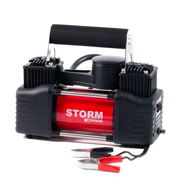 Компрессор автомобильный двухпоршневой Storm Bi-Power 85 л/мин 10Атм 360Вт фото