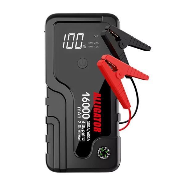Бустер для авто Alligator Jump Starter JS841 300A/600A 16000mAh з функцією Power Bank фото