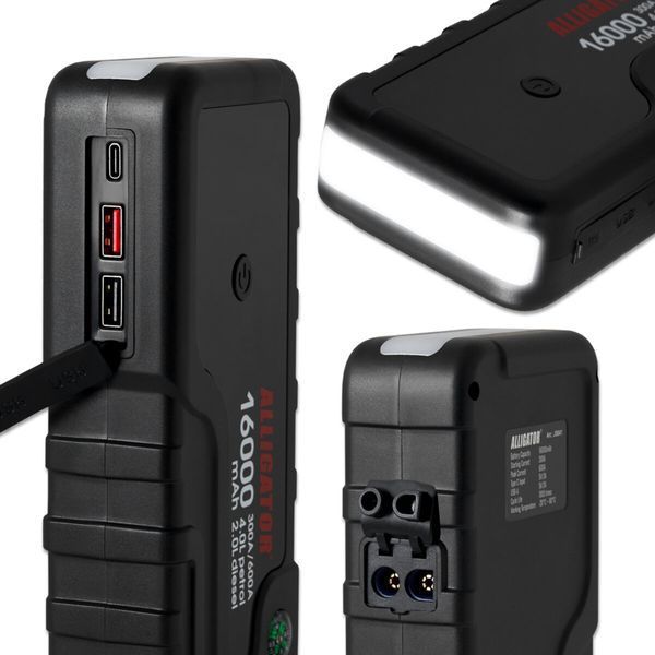 Бустер для авто Alligator Jump Starter JS841 300A/600A 16000mAh з функцією Power Bank фото