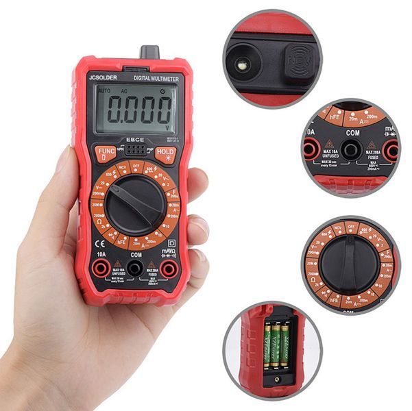 Паяльний набір JCD 908S-14LCD у футлярі з мультиметром, паяльник 80Вт з LCD та регулюванням t фото