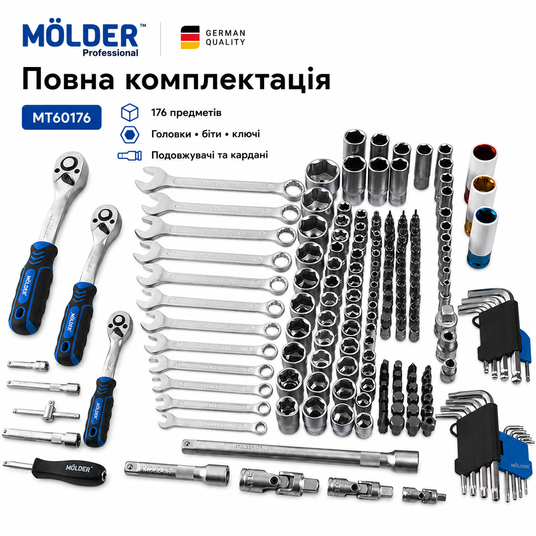 Профессиональный набор инструментов MÖLDER 176 предметов (1/2