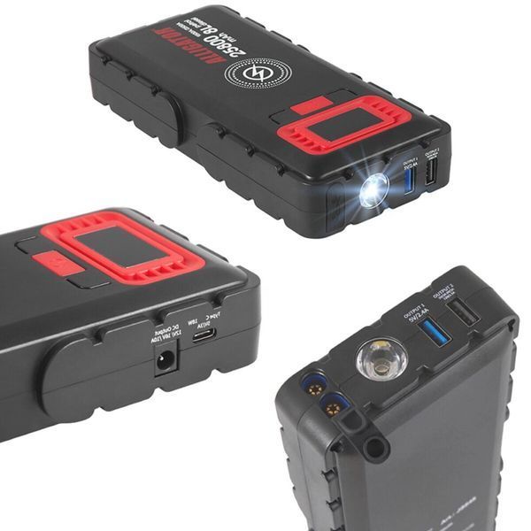 Бустер для авто Alligator 25800 mAh 1500A/2500A, пусковое устройство с беспроводной зарядкой фото
