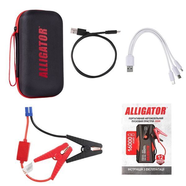 Jump Starter Alligator 16000 mAh 400A/800A, пусковое устройство для авто с функцией Power Bank фото