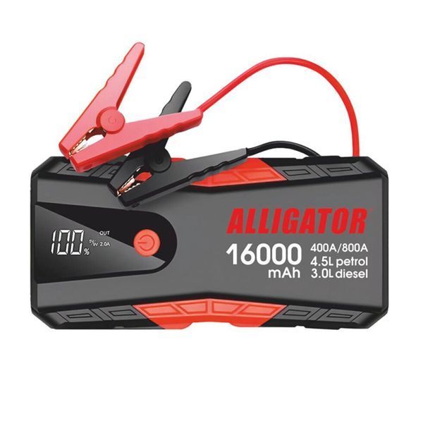 Jump Starter Alligator 16000 mAh 400A/800A, пусковое устройство для авто с функцией Power Bank фото