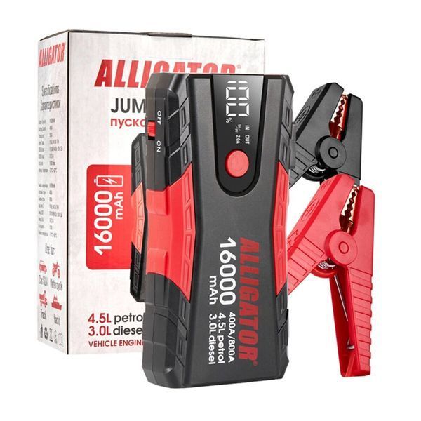 Jump Starter Alligator 16000 mAh 400A/800A, пусковое устройство для авто с функцией Power Bank фото