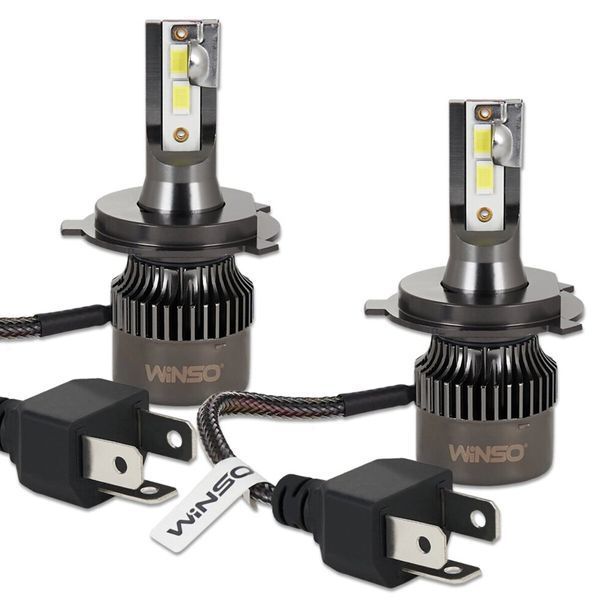 LED лампы H4 Winso Hyper Intense 12/24V 50Вт 5000Лм 6500K CSP3570 (2 шт., активное охлаждение) фото