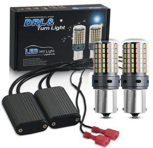 Дневные ходовые огни 2 в 1 120 LED CAN-bus (BAU15S / PY21W) фото