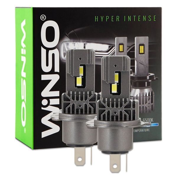 LED лампи H4 Winso Hyper Intense 12/24V 30Вт 3000Лм 6500K CSP3570 (2 шт., пасивне охолодження) фото