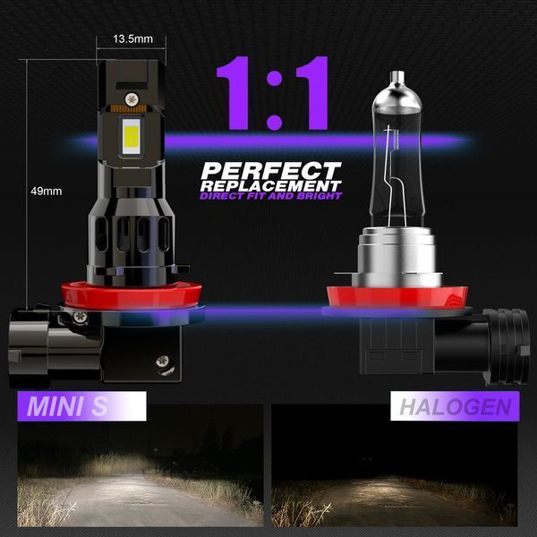 LED лампи H11 (H8/H9) CAN R2 AutoLight 40Вт 10000Лм 6100K 9&ndash;16V CANBUS фото