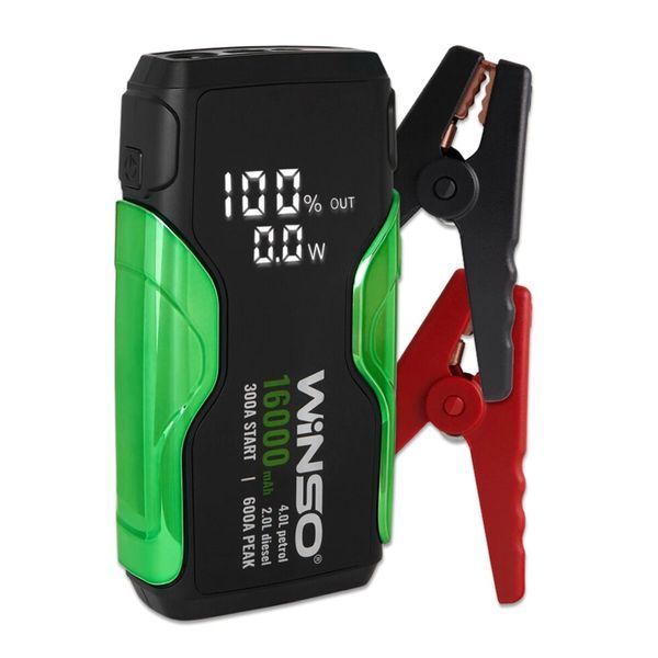 Пусковий пристрій Winso 16000 mAh 300A/600A, бустер для авто Jump Starter фото