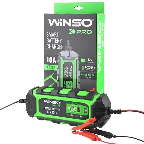 Зарядний пристрій Winso Pro 12V, 10A LCD фото