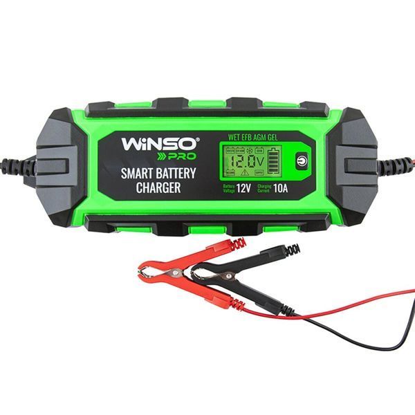 Зарядний пристрій Winso Pro 12V, 10A LCD фото