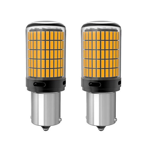 Лампочки поворотников AutoLight 144LED YEL 30W | цоколь PY21W(BAU15S) 12-24V фото