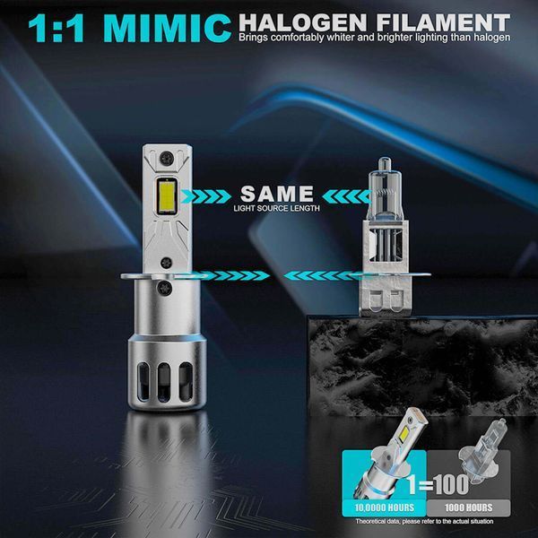LED лампи H3 AutoLight R2 для протитуманних фар, 80 Вт 10000 Лм 6000K 9&ndash;16V фото