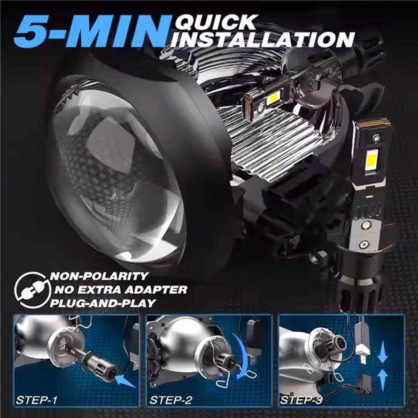LED лампа H1 R2 80w 10000Lm 6100K | Автомобільні лампи H1 led фото